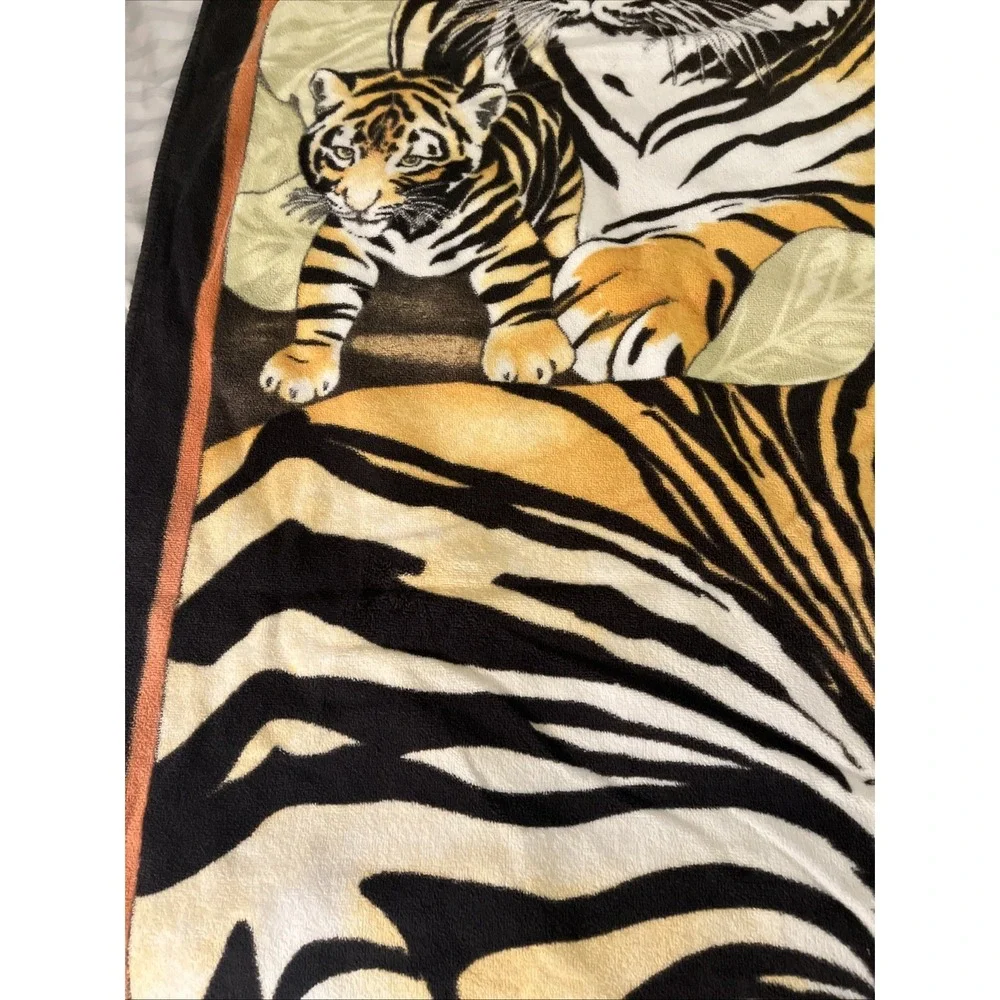 Beach Towel Sun Days 100% Cotton JC Penney Made in Brazil‎ Tigers